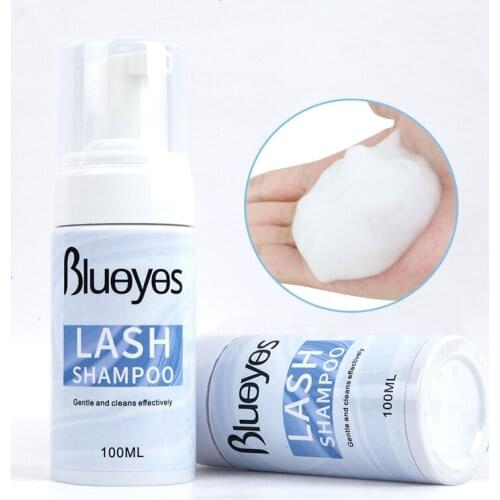 Blueyes 100ml Eyelashes Cleanser Foam Eyelash Shampoo Mild Foaming Bubble Cleaning Grafting Lash Remover Lashes Glue Makeup Tool