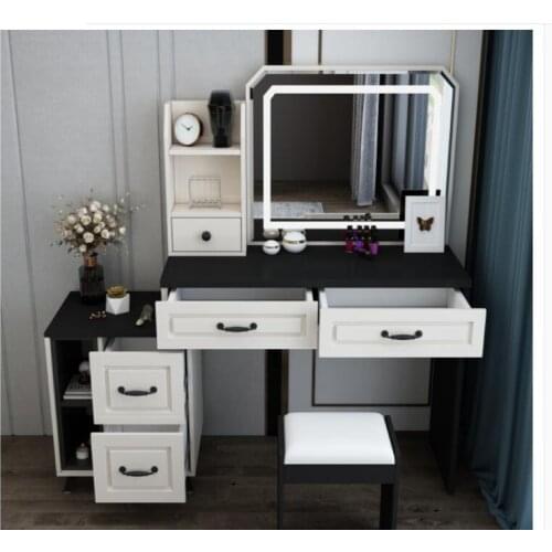 Nordic dressing table bedroom economical multifunctional LED light mirror