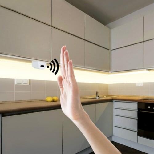 New Hand Sweep Smart Switch LED Cabinet lights Hand Motion Sensor LED Strip 1M 2M 3M 4M 5M Kitchen Bedroom Decoration Night lamp