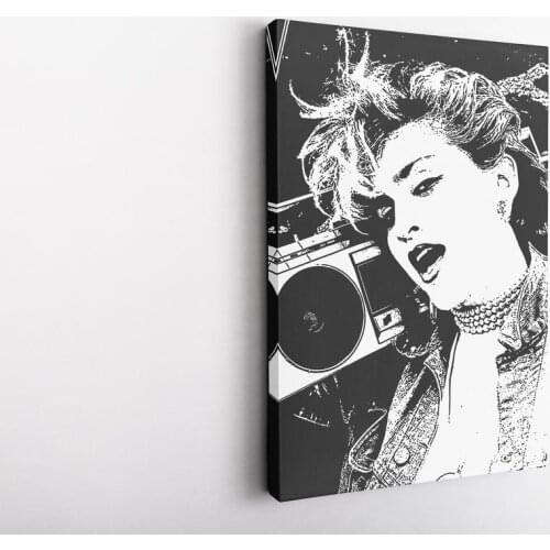 Prints Painting Wall Artwork Madonna Modular Canvas Black and White Poster Picture Modern Singer Home Decor Bedside Background