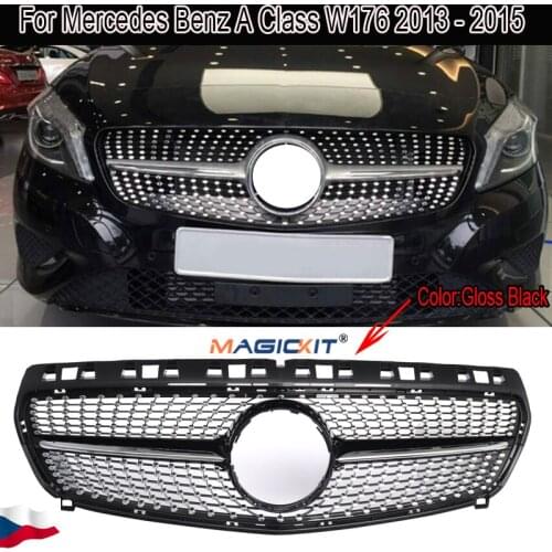 MagicKit FOR MERCEDES BENZ A-CLASS W176 A200 A250 2013-2015 FRONT GRILLE DIAMOND STYLE