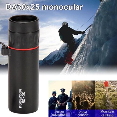Portable HD Monocular Telescope 30X25 Waterproof Mini Portable Zoom 7X Scope For Travel Hunting Black Outdoor Sports Telescope