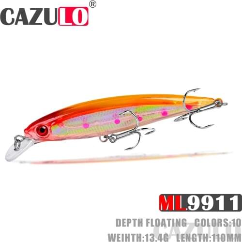 Minnow Lure Fishing Accessories Tackle Weights 13.4g 11cm Isca Artificial Floating Pesca Mino Bait Wobblers For Carp Fish Leurre