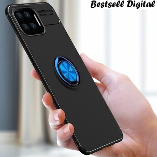 Shockproof Case For OPPO A73 A93 A53 A33 A32 2020 A53S Soft Silicone Ring Phone back cover for Reno4 Z 5G 4F 4SE F17 Pro