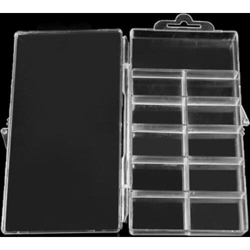 100 Pcs Clear Empty Case Box Nail Tips Box 11 Cells French Nail Tips Container Holder Nail Art Tools F0021