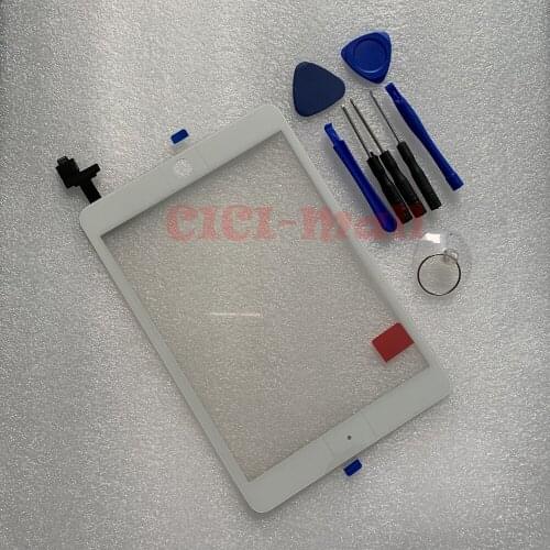 1Pcs For Apple iPad mini 3 mini3 3rd Gen 2014 A1599 A1560 Touch Screen Digitizer Sensor Glass Panel+IC+Tools+Tape Replacement
