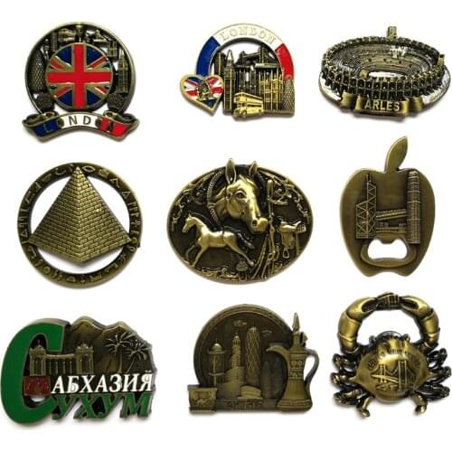 World Famous Buliding Model Fridge Magnet 3D Metal Magnet Stickers Tourist Travel Souvenir Kitchen Home Decor Fashion Gifts