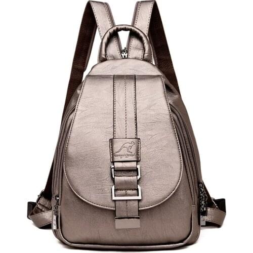 Winter Women Leather Backpacks Quality Messenger Bags 2021 New Famous Brand Designer Shoulder Bags for Female Pu Leather