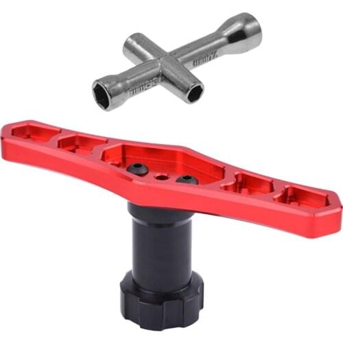 1/8 RC Car Metal 17mm Wheels Hex Nuts Sleeve Wrench & Cross Wrench Tool for HSP HPI ZDRacing LRP DF Savage Team