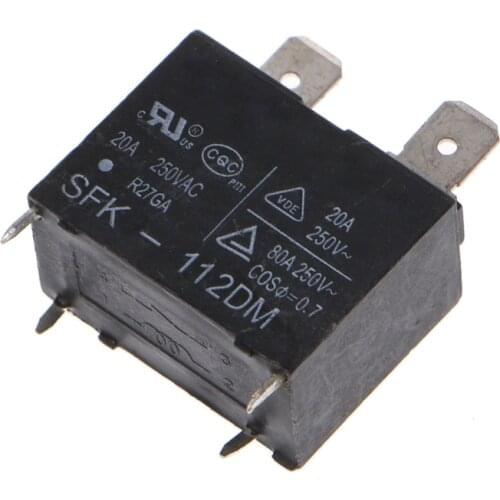 2 Pcs SFK-112DM SFK-112 20A 250V AC DIP-4 Relay Module 3x1.6x3.8cm Black