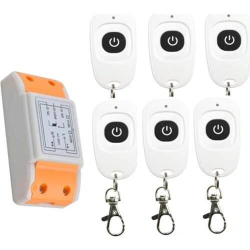 2016 new products 220 v 1 ch wireless remote control switch 1 receiver+6 transmitter