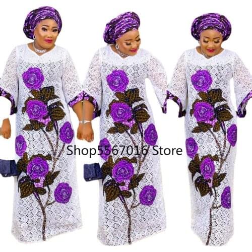 2021 New Fashion African Dresses for Women Fashion Classic African Women Clothing Dashiki Free Size Print Loose Long Dress