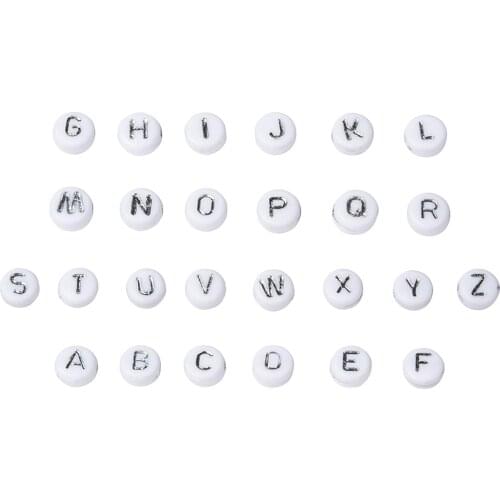 2600x DIY Pre-Sorted Alphabet Oblate Beads Letter for Jewelry Making Bracelets Necklaces Key Chains