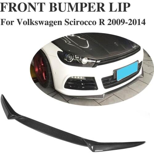 3 PCs Carbon Fiber Front Bumper Cover Extension Lip Chin Spoiler for VW SCIROCCO R Bumper 2009 - 2014
