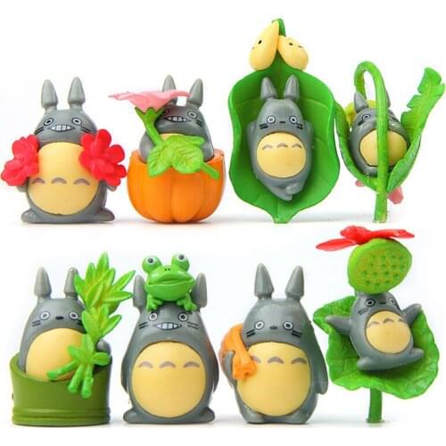 8pcs/set My Neighbor Totoro Kiki Kikis Delivery PVC Cat Action Figure Doll Have Bumper Harvest Decor Resin Plastic Model