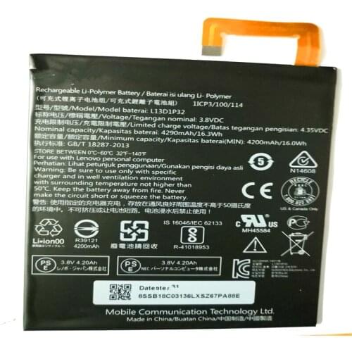 L13D1P32 4290mAh Battery For Lenovo Lepad Tab A8-50 A5500 S8-50 TAB 3 Tab3 8 inch TB3-850F TB3-850M with Repair Tools