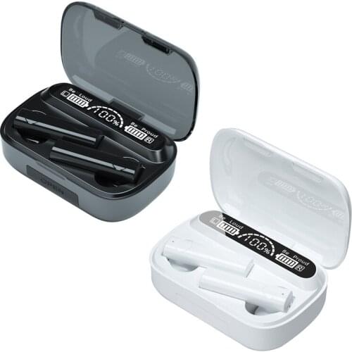 TWS Bluetooth Headphone IPX7 Waterproof 9D Stereo Earbuds with Dual Microphone 2000MAh Charging Box for Android iPhone