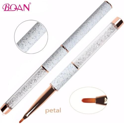 BQAN Marbled Rose Gold Nail Brush Nail Art Petal Brush Painting Brushes Gradient UV Gel Crystal Acrylic Drawing Pen Manicure