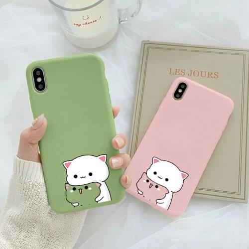 For Samsung Galaxy F12 S20 FE S21 S10 S9 Plus Ultra S8 S10e A50 A51 A52 A70 A71 A72 A12 A21S A20e Cute Cat Animal Phone Covers