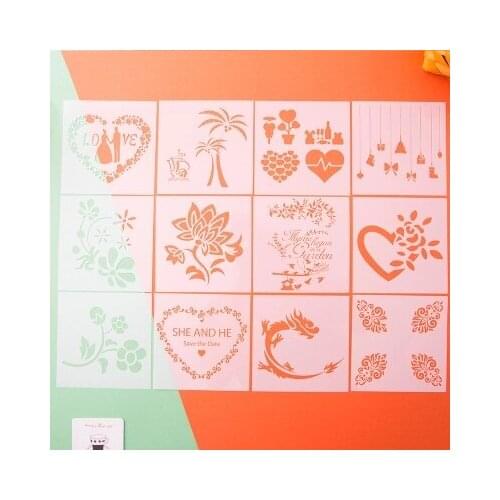 Diy Black Cardboard Material Growth Book Decorative Painting Template Family Big Shadow Set Drawing Tools Accessories 2021