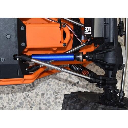 For Axial 1/10 RBX10 Ryft 4WD RC Car Modification Part 2pcs/set Aluminum Alloy Tube +45# Steel CVD Head Front Rear Drive Shaft