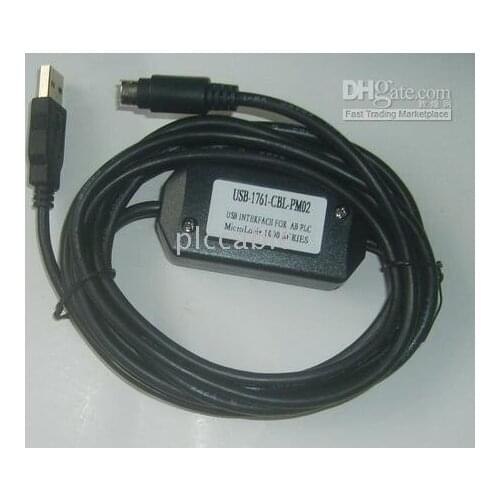 USB-1761-CBL-PM02:USB adapter for A-B MicroLogix 1000,1200,1400,1500 Series USB 1761-CBL-PM02 with indicator, mini8 free ship