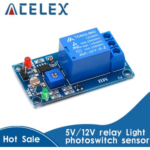 5V 12V Light Photoswitch Sensor Switch LDR Photoresistor Relay Module Light Detection Photosensitive Sensor Board