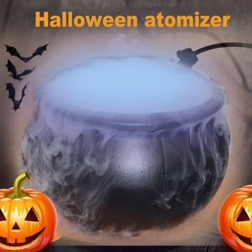 Hot Creative Lights Halloween Mist Maker Fogger Water Fountain Fog Machine Color Changing Party Decorations Prop
