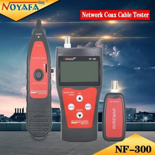 Noyafa-300 Lan Tester RJ45 RJ11 BNC LCD Cable Tester Cable Tracker Wire Tracker Tracer Anti-interference Network Tool Kit