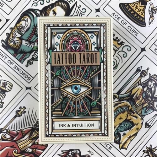 Tattoo Tarot Cards Full English Board Game Tarot Card Deck Family Party Entertainment Game Playing Cards PDF Instructions