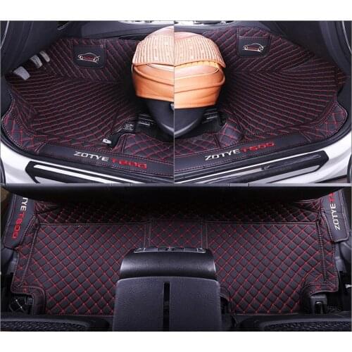Leather car floor mats for zotye t600 2017 2018 2019 2020 accessories carpet mat rug auto parts interior