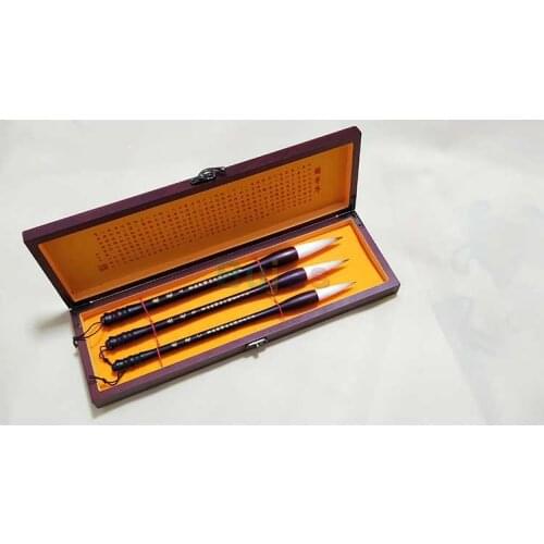 Chinese Traditional Calligraphy Brush Set,small/medium/big 3pcs,Watercolor painting Brushes,Drawing Peony Calligraphy Brush