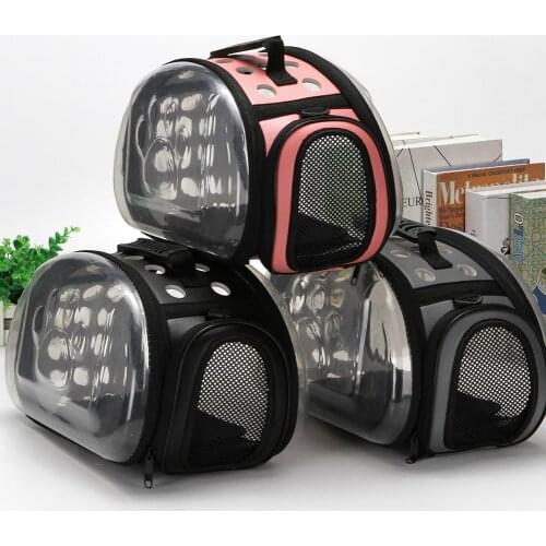 Portable Foldable Pet dogs Cat Shoulder Bag Transparent Cat Dog carrying Bag Pet Carrier Bag Handbag Pet Carrier Shoulder Bag