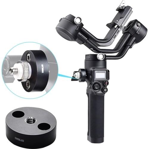 STARTRC Apply to DJI RS 2 RSC 2 Accessories Aluminum alloy adapter plate with 1/4 double head screw for Action camera Fill light