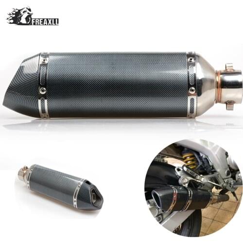 36-51mm Universal Motorcycle Exhaust Muffler Escape Slip-On PipeHelps speed For kawasaki Ninja 250R Suzuki SV 650 Honda
