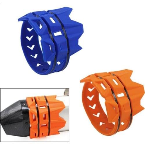 Universal tail throat anti-fall protective ring shield with anti-scalding ring for off-road motorcycle exhaust pipe modify