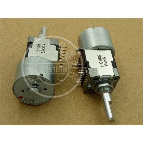 [VK] B50K [WHE1615A-4] Domestic motor double potentiometer 50KB-4 axis 25MMF switch