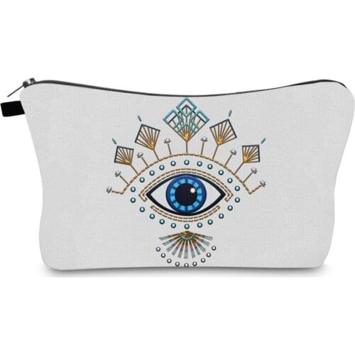 Water-repellent cosmetic bag printed pattern multi-purpose storage wash travel clutch bag Portable Women Travel Storage Bag