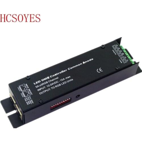 1 pcs/lots) 3 CH dmx 512 Controller Constant voltage common anode led controller led decoder