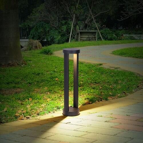 15W Waterproof Solar Garden Lawn Light Villa Stand Post Lawn Bollard Lamp Outdoor Landscape Pathway Patio Solar Pillar Light