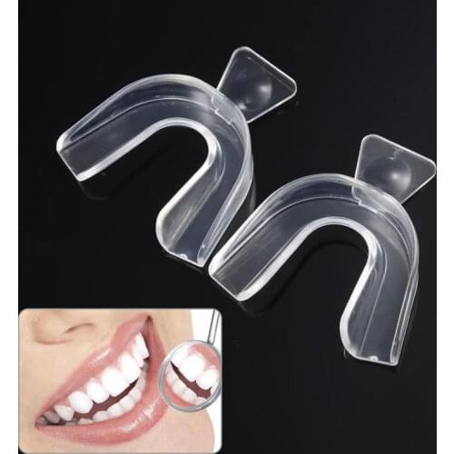 2 Pcs Silicone Whitening Trays For Teeth Whitening Oral Care Improving Sleep Avoiding Teeth Grinding Improving Oral Hygiene