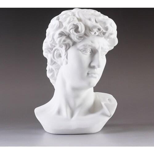 30CM DAVID APOLLO VENUS GODDESS BUST ART SCULPTURE RESIN CRAFTS NORDIC DECORATIONS FOR HOME GYPSUM STATUE ART MATERIAL R4082