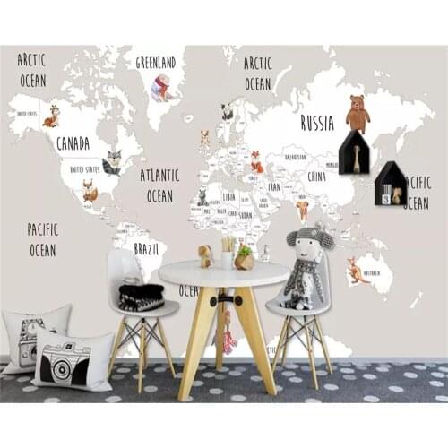 Beibehang Custom wallpaper 3d photo mural cartoon world map background wall living room bedroom wall papers home decor wallpaper