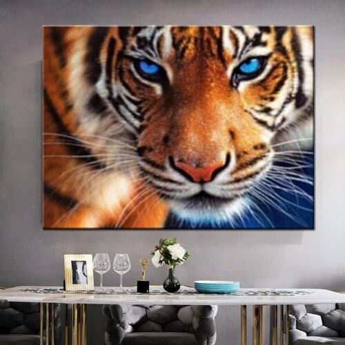 5D Diamond embroidery tiger diamond cross stitch Square diamond painting diy diamond painting animal Living room home decoration
