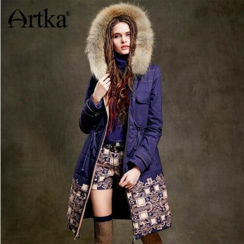 Artka Women's Down Jackets With Fur