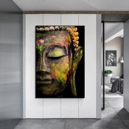 Buddha Art Canvas Painting Buddhism Posters And Prints Wall Art Pictures For Living Room Modern Religion Poster Home Decor