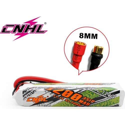 1/2PCS CNHL Lipo 3S 11.1V RC Battery 5200mAh 90C For RC Heli Drone Cars Parts Boats Jet Edf Speedrun With 8mm Bullet Plug