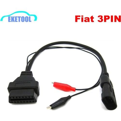 Alfa Lancia Fiat 3Pin to 16Pin OBD/OBDII Car Diagnostic Cable Car Connector Fiat 3 Pin Male to 16Pin Female