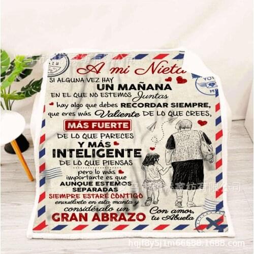 Letter Design Blankets For To My Daughter/Wife/Son/Girlfriend Warm Cozy Throw Blanket For Bed Gifts Home Christmas Best Textiles