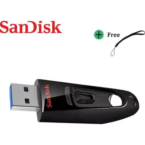 SanDisk Ultra USB 3.0 Flash Drive CZ48 128GB 64GB 32GB 16GB 256GB Pen Drive 100MB/s USB Stick for Desktop Laptop Netbook U Disk